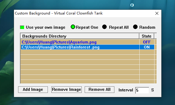 Virtual Coral Clownfish Tank Aquarium Background List