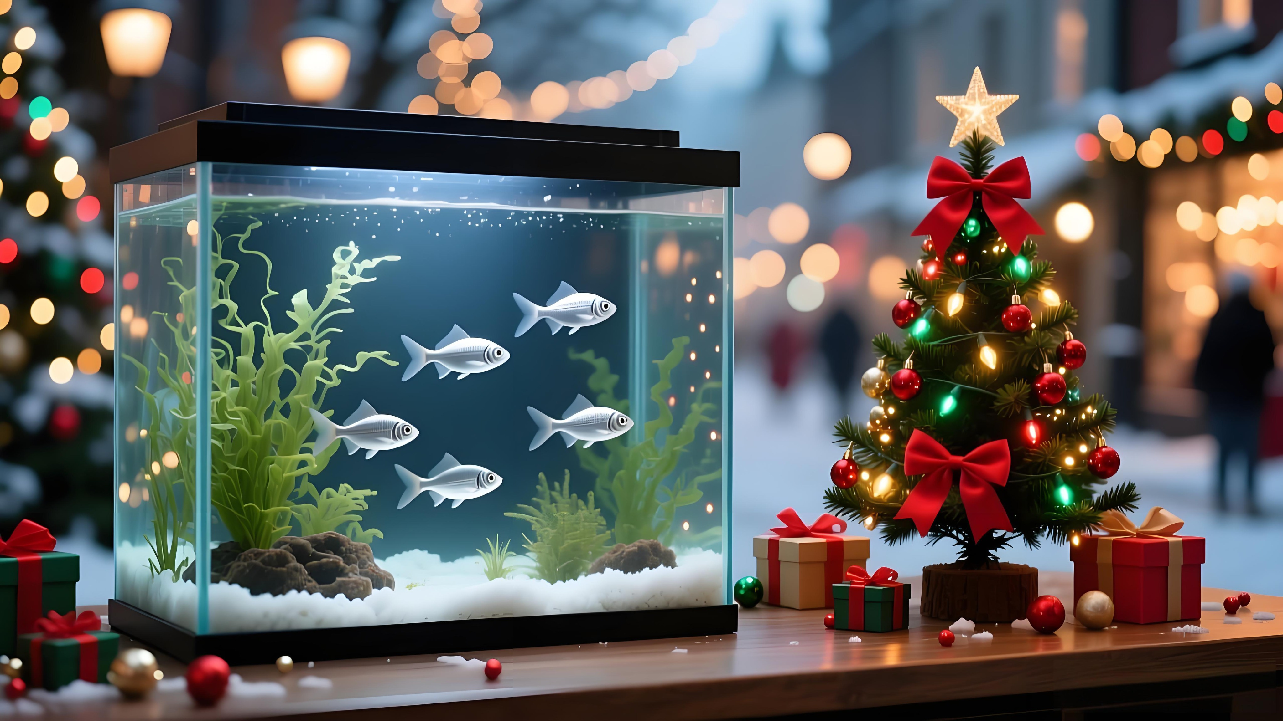 How to Decorate a Fish Tank with Christmas Spirit