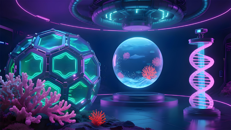 Futuristic Tech-Style Aquascape