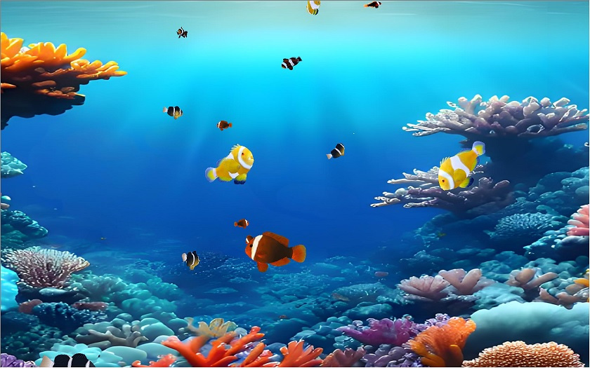 Virtual Coral Clownfish Tank $1.95