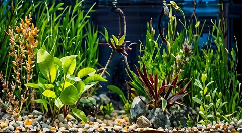 Nature style Cartoon style aquarium landscaping