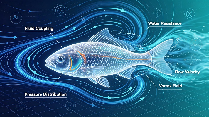 Biomimetic Motion Simulation AI Fish system overall technical framework