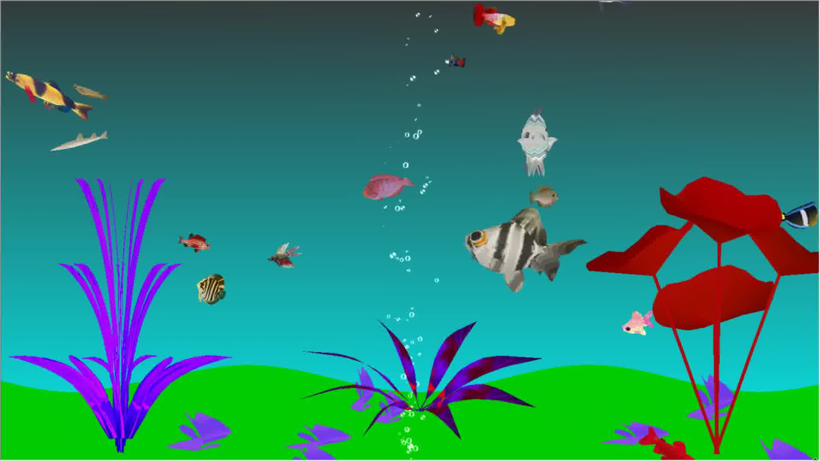 Background of a large aquatic fish tank