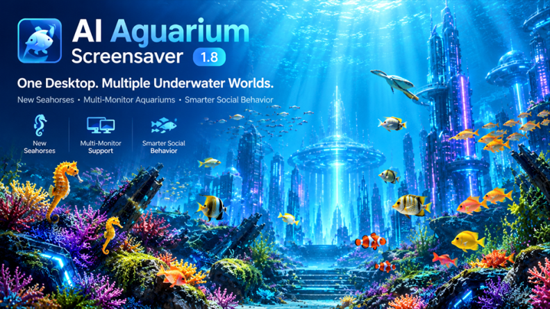 Learn more about AI Aquarium Screensaver