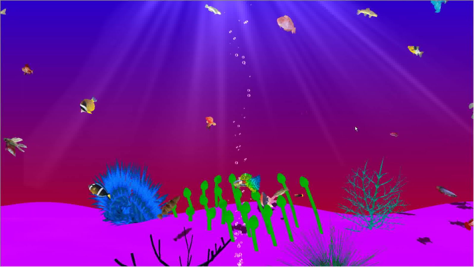 Background of saltwater fish tank