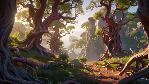 End world style Cartoon style aquarium landscaping