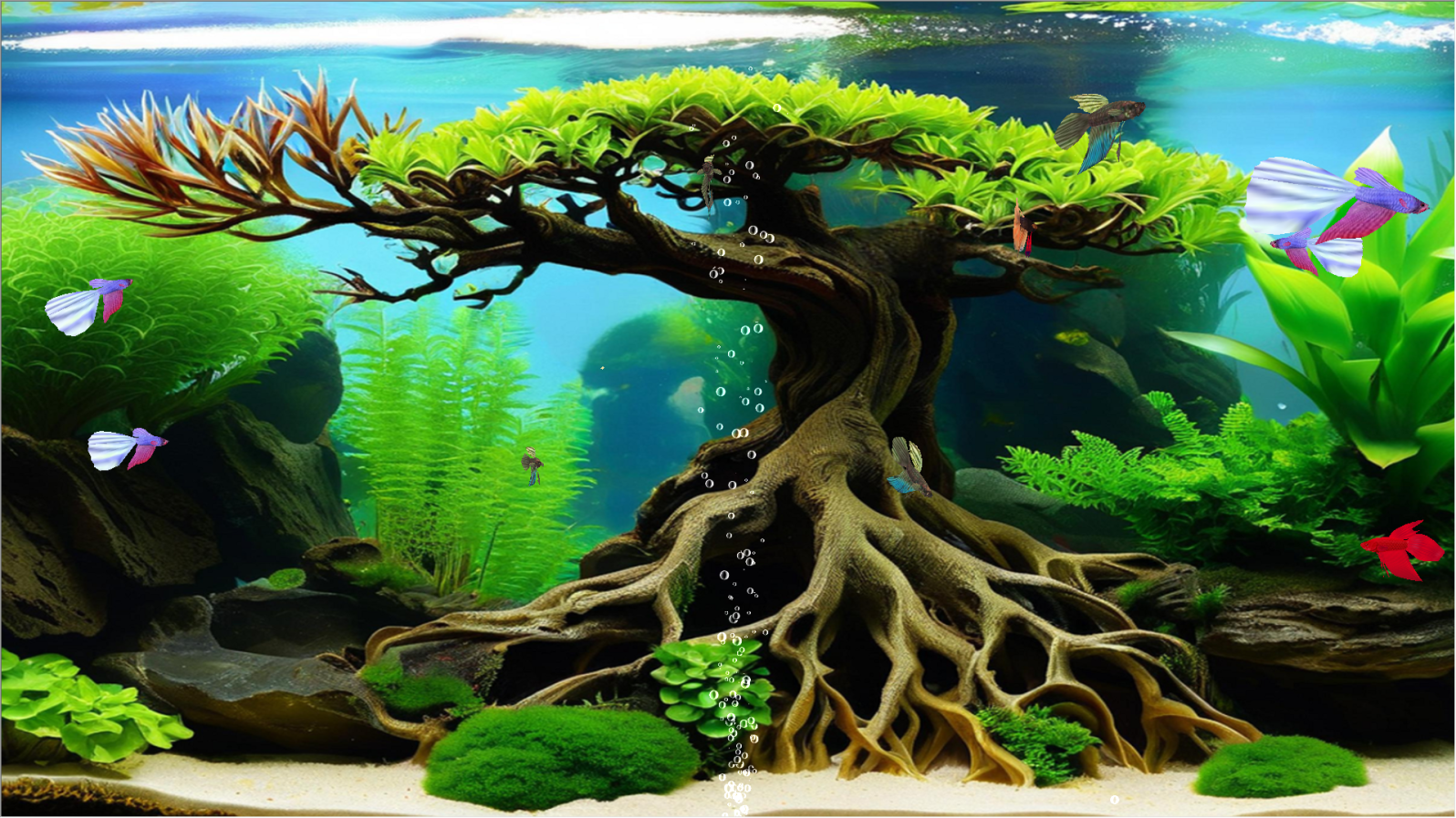Digital Betta Fish Aquarium