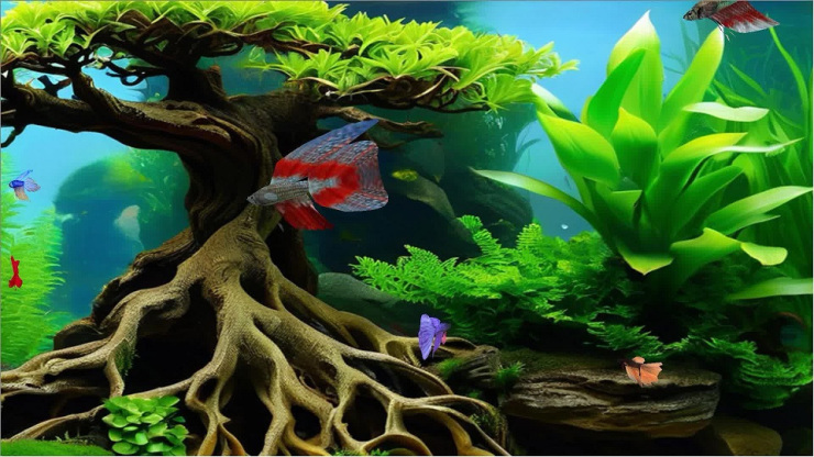 Digital Betta Fish Aquarium
